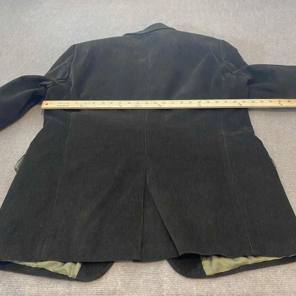 Lans'‎ End Blazer Mens 46 Regular Brown Corduroy Cotton Lined Jacket Classic